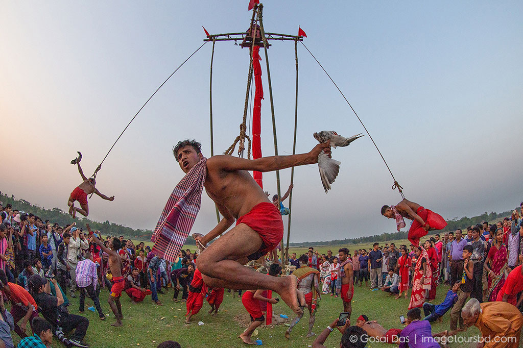Charak worship during Bengal New Year in Bangladesh.